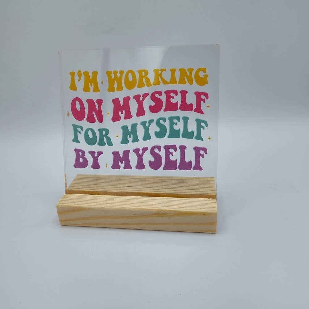 NIB Motivational Acrylic Sign Perfect For Posh Rooms Gym Lockers Anywhere
